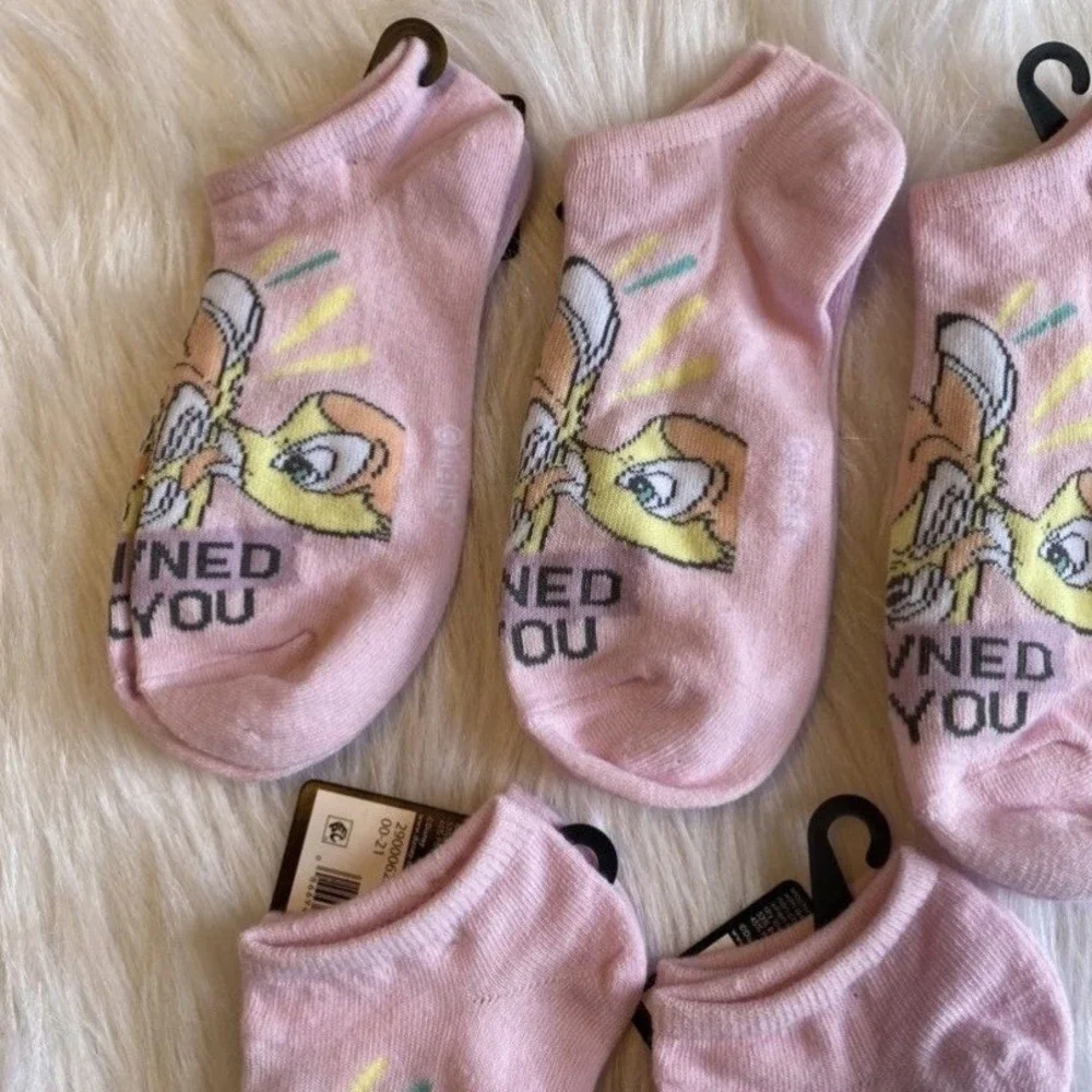 Disney Bambi Socks Womens Size 9-11 No Show Bundle Lot‎ Of 5